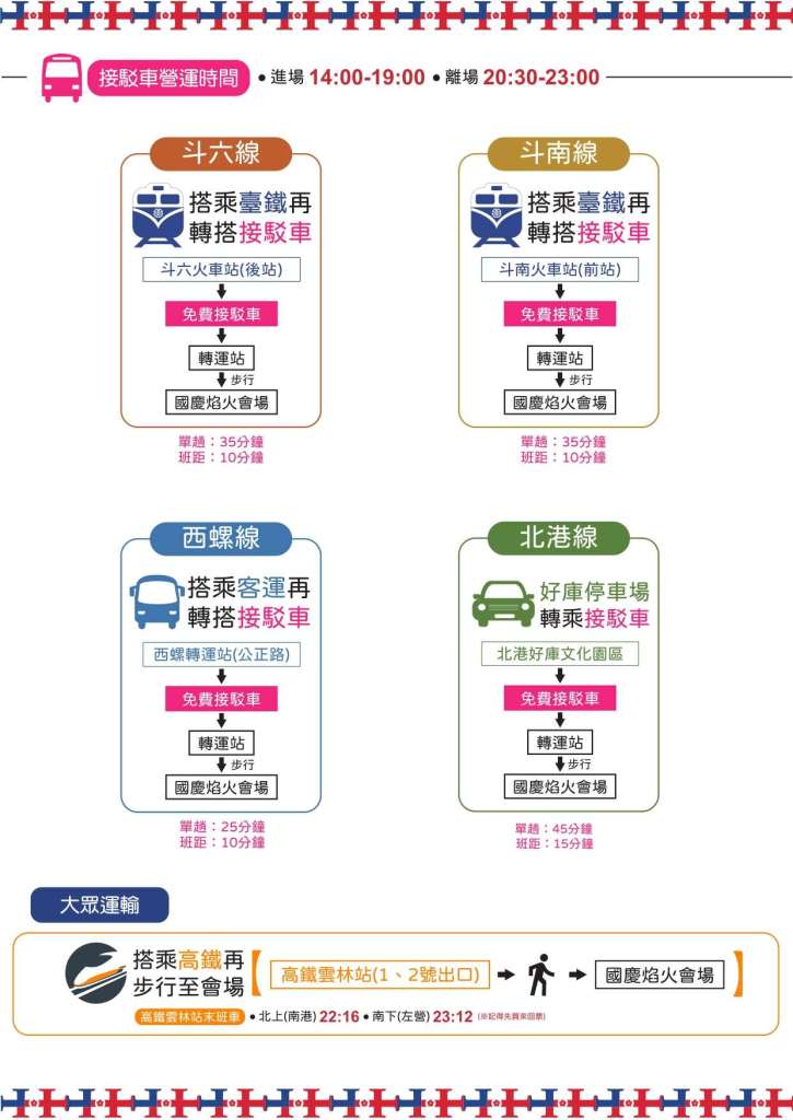 2024國慶煙火在雲林交通方式/停車場